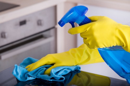 Local oven cleaner working on a built-in oven in Kingston